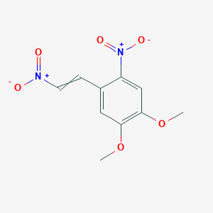 molecular formula C10H10N2O6 B1197895 Benzene, 1,2-dimethoxy-4-nitro-5-(2-nitroethenyl)- 