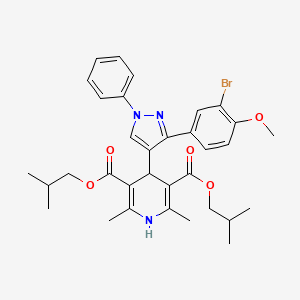 Diisobutyl 4-[3-(3-bromo-4-methoxyphenyl)-1-phenyl-1H-pyrazol-4-YL]-2,6-dimethyl-1,4-dihydro-3,5-pyridinedicarboxylate