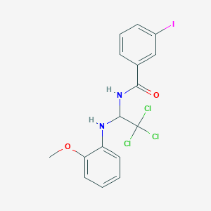 3-Iodo-N-(2,2,2-trichloro-1-(2-methoxyanilino)ethyl)benzamide