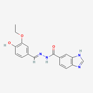 N'-(3-Ethoxy-4-hydroxybenzylidene)-1H-benzimidazole-6-carbohydrazide