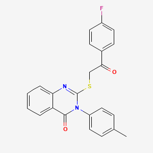 2-((2-(4-Fluorophenyl)-2-oxoethyl)thio)-3-(4-methylphenyl)-4(3H)-quinazolinone