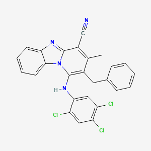 2-Benzyl-3-methyl-1-(2,4,5-trichloroanilino)pyrido[1,2-a]benzimidazole-4-carbonitrile