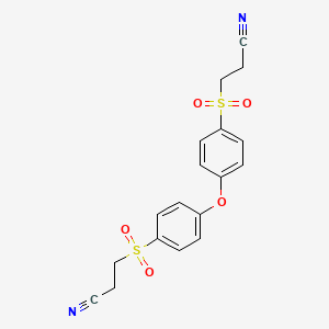 molecular formula C18H16N2O5S2 B11979031 3-(4-(4-(2-Cyano-ethanesulfonyl)-phenoxy)-benzenesulfonyl)-propionitrile 