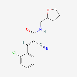 3-(2-Chlorophenyl)-2-cyano-N-(tetrahydro-2-furanylmethyl)acrylamide