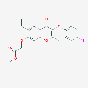 Ethyl ((6-ethyl-3-(4-iodophenoxy)-2-methyl-4-oxo-4H-chromen-7-YL)oxy)acetate