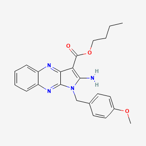 butyl 2-amino-1-(4-methoxybenzyl)-1H-pyrrolo[2,3-b]quinoxaline-3-carboxylate