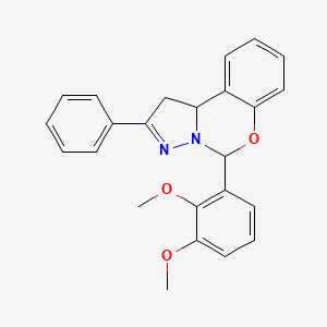 5-(2,3-Dimethoxyphenyl)-2-phenyl-1,10b-dihydropyrazolo[1,5-c][1,3]benzoxazine