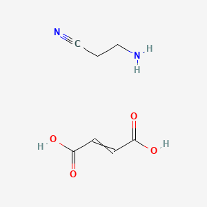 molecular formula C7H10N2O4 B1197920 3-Aminopropanenitrile;but-2-enedioic acid 