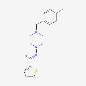 molecular formula C17H21N3S B11979218 4-(4-Methylbenzyl)-N-(2-thienylmethylene)-1-piperazinamine 