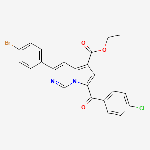 Ethyl 3-(4-bromophenyl)-7-(4-chlorobenzoyl)pyrrolo[1,2-c]pyrimidine-5-carboxylate