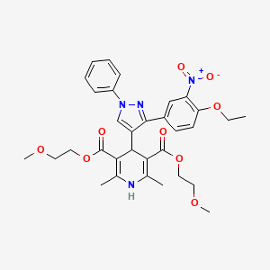 Bis(2-methoxyethyl) 4-[3-(4-ethoxy-3-nitrophenyl)-1-phenyl-1H-pyrazol-4-YL]-2,6-dimethyl-1,4-dihydro-3,5-pyridinedicarboxylate