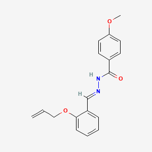 molecular formula C18H18N2O3 B11979263 N'-(2-(Allyloxy)benzylidene)-4-methoxybenzohydrazide CAS No. 303083-86-5