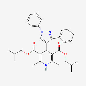 diisobutyl 4-(1,3-diphenyl-1H-pyrazol-4-yl)-2,6-dimethyl-1,4-dihydro-3,5-pyridinedicarboxylate