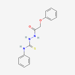 molecular formula C15H15N3O2S B11979290 2-(phenoxyacetyl)-N-phenylhydrazinecarbothioamide CAS No. 18233-67-5