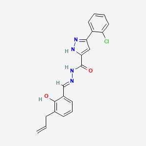 5-(2-chlorophenyl)-N'-{(E)-[2-hydroxy-3-(prop-2-en-1-yl)phenyl]methylidene}-1H-pyrazole-3-carbohydrazide