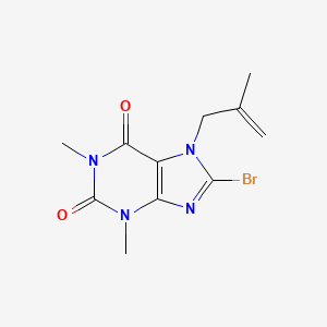 molecular formula C11H13BrN4O2 B11979386 8-bromo-1,3-dimethyl-7-(2-methylprop-2-en-1-yl)-3,7-dihydro-1H-purine-2,6-dione 