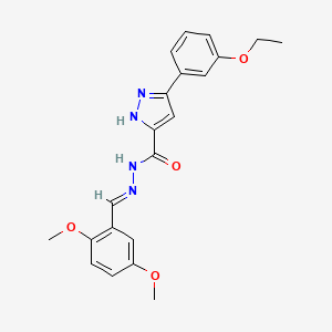 N'-[(E)-(2,5-dimethoxyphenyl)methylidene]-3-(3-ethoxyphenyl)-1H-pyrazole-5-carbohydrazide