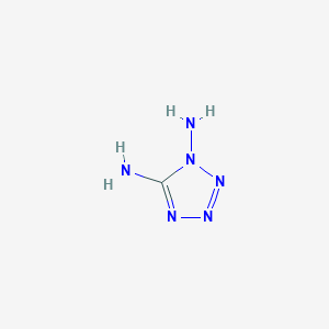 molecular formula CH4N6 B1197941 1H-Tetrazole-1,5-diamine CAS No. 2165-21-1