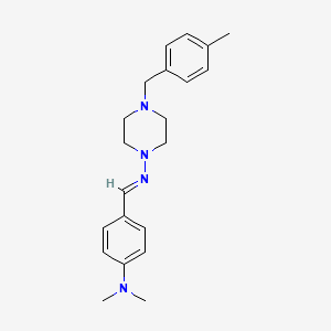 N-{(E)-[4-(dimethylamino)phenyl]methylidene}-4-(4-methylbenzyl)-1-piperazinamine