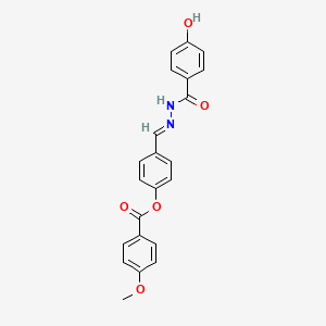 4-{(E)-[2-(4-hydroxybenzoyl)hydrazono]methyl}phenyl 4-methoxybenzoate