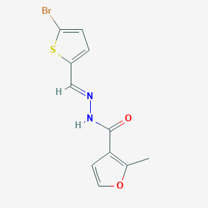 molecular formula C11H9BrN2O2S B11979464 N-[(5-bromo-2-thienyl)methyleneamino]-2-methyl-3-furamide 