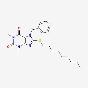 molecular formula C23H32N4O2S B11979488 7-Benzyl-1,3-dimethyl-8-nonylsulfanylpurine-2,6-dione 