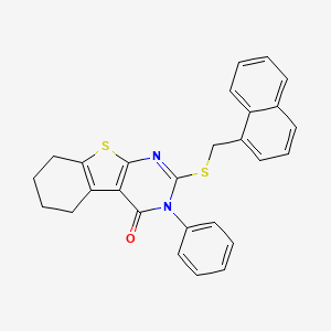 2-[(1-Naphthylmethyl)sulfanyl]-3-phenyl-5,6,7,8-tetrahydro[1]benzothieno[2,3-D]pyrimidin-4(3H)-one