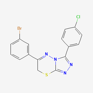 6-(3-bromophenyl)-3-(4-chlorophenyl)-7H-[1,2,4]triazolo[3,4-b][1,3,4]thiadiazine