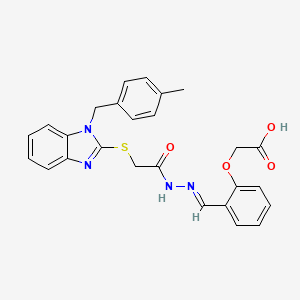 (2-{(E)-[({[1-(4-methylbenzyl)-1H-benzimidazol-2-yl]thio}acetyl)hydrazono]methyl}phenoxy)acetic acid