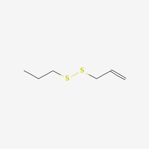 molecular formula C6H12S2<br>CH2=CHCH2SSCH2CH2CH3<br>C6H12S2 B1197967 Allyl propyl disulfide CAS No. 2179-59-1