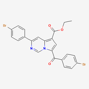 Ethyl 7-(4-bromobenzoyl)-3-(4-bromophenyl)pyrrolo[1,2-c]pyrimidine-5-carboxylate