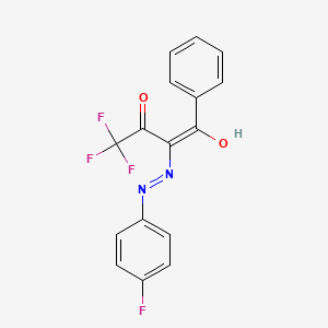 4,4,4-Trifluoro-2-[2-(4-fluorophenyl)hydrazinylidene]-1-phenylbutane-1,3-dione