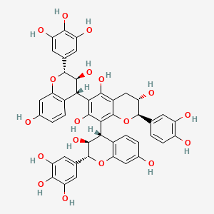 molecular formula C45H38O18 B1197976 Robinetinidol-(4alpha->8)-catechin-(6->4alpha)-robinetinidol CAS No. 85820-29-7