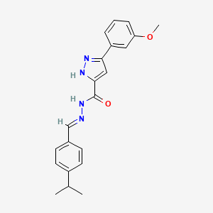 N'-[(E)-(4-isopropylphenyl)methylidene]-3-(3-methoxyphenyl)-1H-pyrazole-5-carbohydrazide