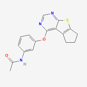 N-[3-(6,7-dihydro-5H-cyclopenta[4,5]thieno[2,3-d]pyrimidin-4-yloxy)phenyl]acetamide