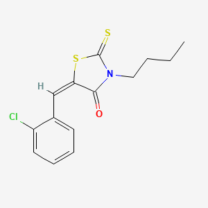 molecular formula C14H14ClNOS2 B11979840 3-Butyl-5-(2-chlorobenzylidene)-2-thioxo-1,3-thiazolidin-4-one 