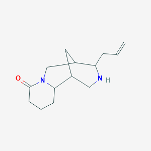 molecular formula C14H22N2O B1197986 1,5-Methano-8H-pyrido[1,2-a][1,5]diazocin-8-one, decahydro-4-(2-propenyl)-, [1S-(1alpha,4alpha,5alpha,11aalpha)]- 