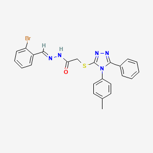 N'-[(E)-(2-bromophenyl)methylidene]-2-{[4-(4-methylphenyl)-5-phenyl-4H-1,2,4-triazol-3-yl]sulfanyl}acetohydrazide