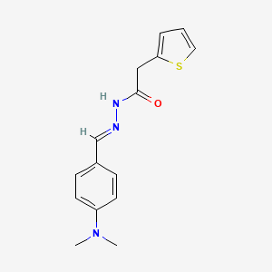 molecular formula C15H17N3OS B11979925 N'-{(E)-[4-(dimethylamino)phenyl]methylidene}-2-(2-thienyl)acetohydrazide 