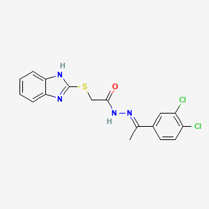 2-(1H-Benzimidazol-2-ylthio)-N'-(1-(3,4-dichlorophenyl)ethylidene)acetohydrazide