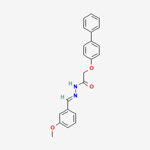 2-(biphenyl-4-yloxy)-N'-[(E)-(3-methoxyphenyl)methylidene]acetohydrazide