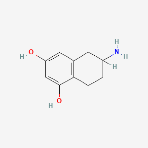 molecular formula C10H13NO2 B1198003 1,3-Naphthalenediol, 6-amino-5,6,7,8-tetrahydro- CAS No. 76425-91-7
