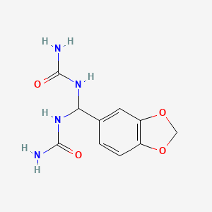 molecular formula C10H12N4O4 B11980053 (Benzo(1,3)dioxol-5-YL-ureido-methyl)-urea CAS No. 5763-23-5