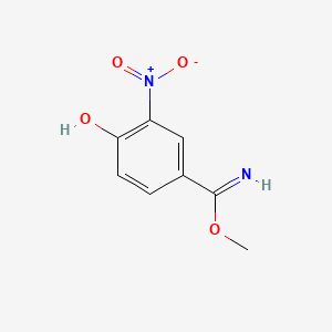 molecular formula C8H8N2O4 B1198006 Methyl-4-hydroxy-3-nitrobenzimidate CAS No. 78200-33-6