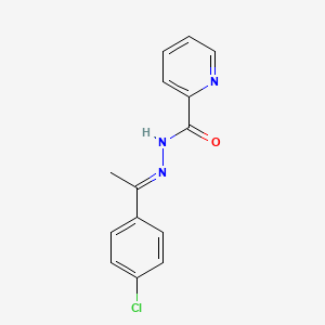 molecular formula C14H12ClN3O B11980060 N'-(1-(4-Chlorophenyl)ethylidene)-2-pyridinecarbohydrazide 