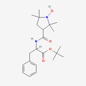 molecular formula C22H34N2O4 B1198007 Tert-butyl 2-[(1-hydroxy-2,2,5,5-tetramethylpyrrolidine-3-carbonyl)amino]-3-phenylpropanoate CAS No. 92455-23-7