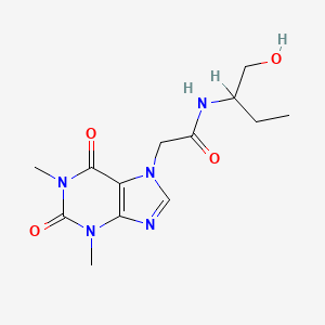 molecular formula C13H19N5O4 B1198009 Theophylline-7-acetylaminobutanol CAS No. 82951-56-2