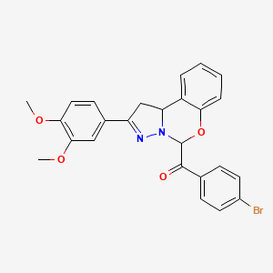 (4-Bromophenyl)[2-(3,4-dimethoxyphenyl)-1,10B-dihydropyrazolo[1,5-C][1,3]benzoxazin-5-YL]methanone