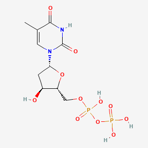 molecular formula C10H16N2O11P2 B1198017 Thymidine-5'-diphosphate CAS No. 491-97-4
