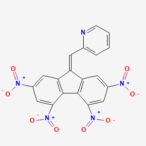 2-((2,4,5,7-Tetranitro-9H-fluoren-9-ylidene)methyl)pyridine